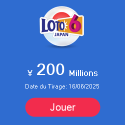 prochain tirage du Loto 6 au Japon : dates et montant de la cagnotte à gagner