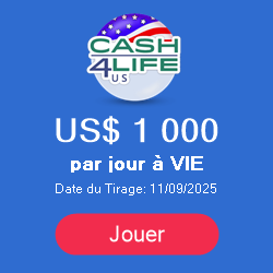 Bannière de Loterie New Jersey - Cash4Life