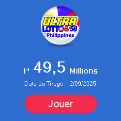 Bannière de Loterie Philippines Ultra Lotto 6/58
