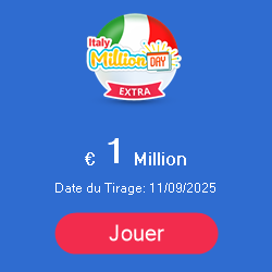 Bannière de Loterie Italy – MillionDay Extra