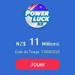 Bannière de Loterie New Zealand – Power Luck